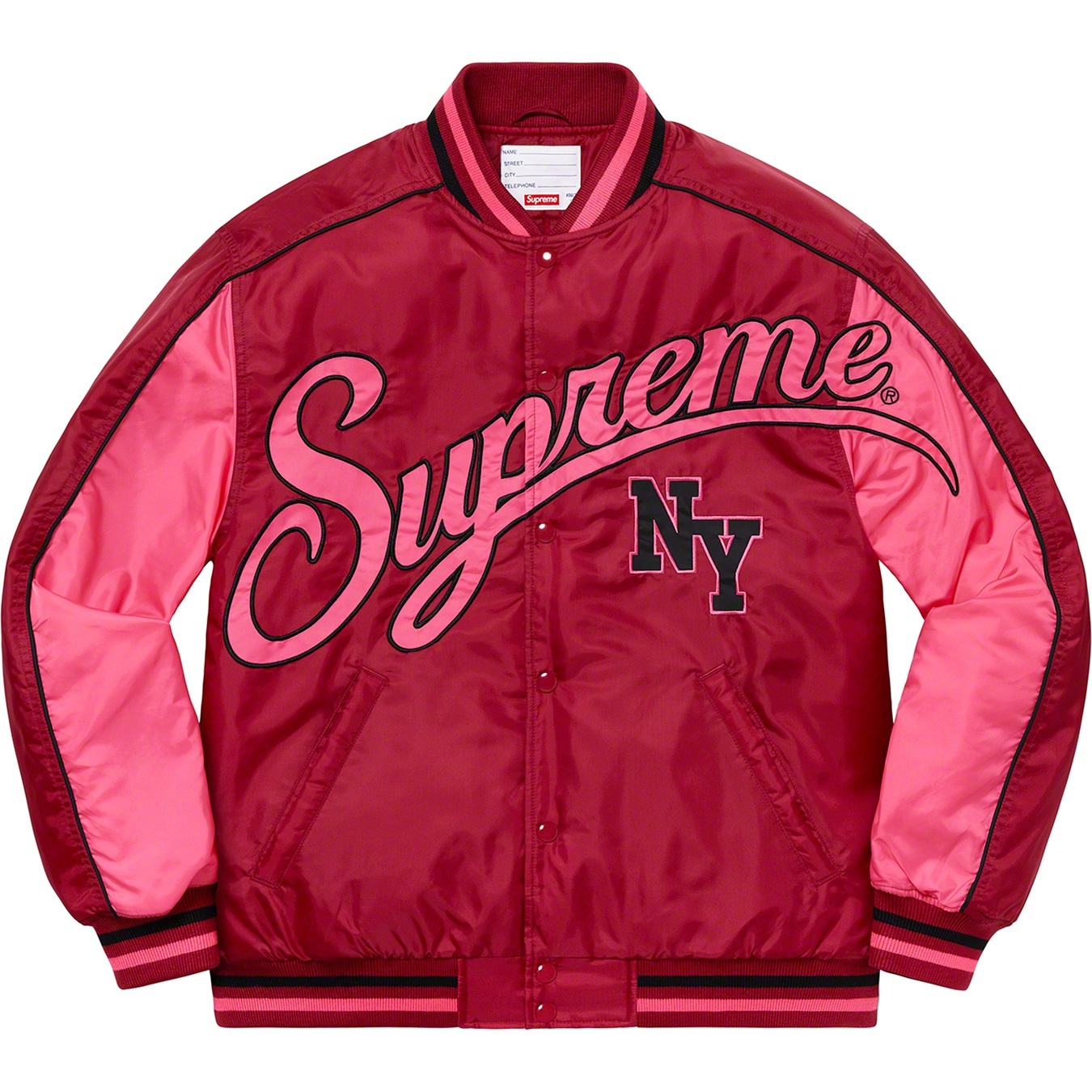 Contrast Script Varsity Jacket view 15